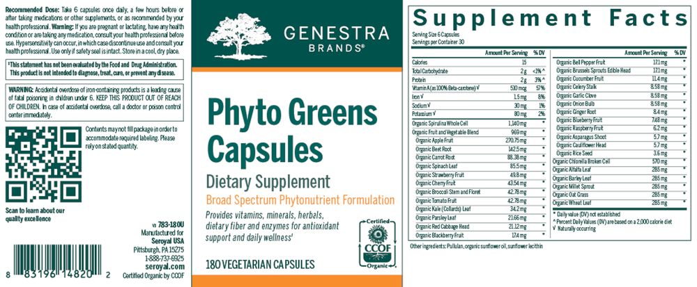 Phyto Greens Capsules (California Only)