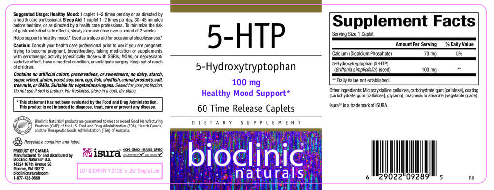5-HTP (5-Hydroxytryptophan) 100 mg