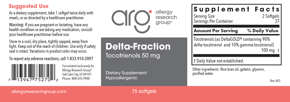 Delta-Fraction Tocotrienols 50mg