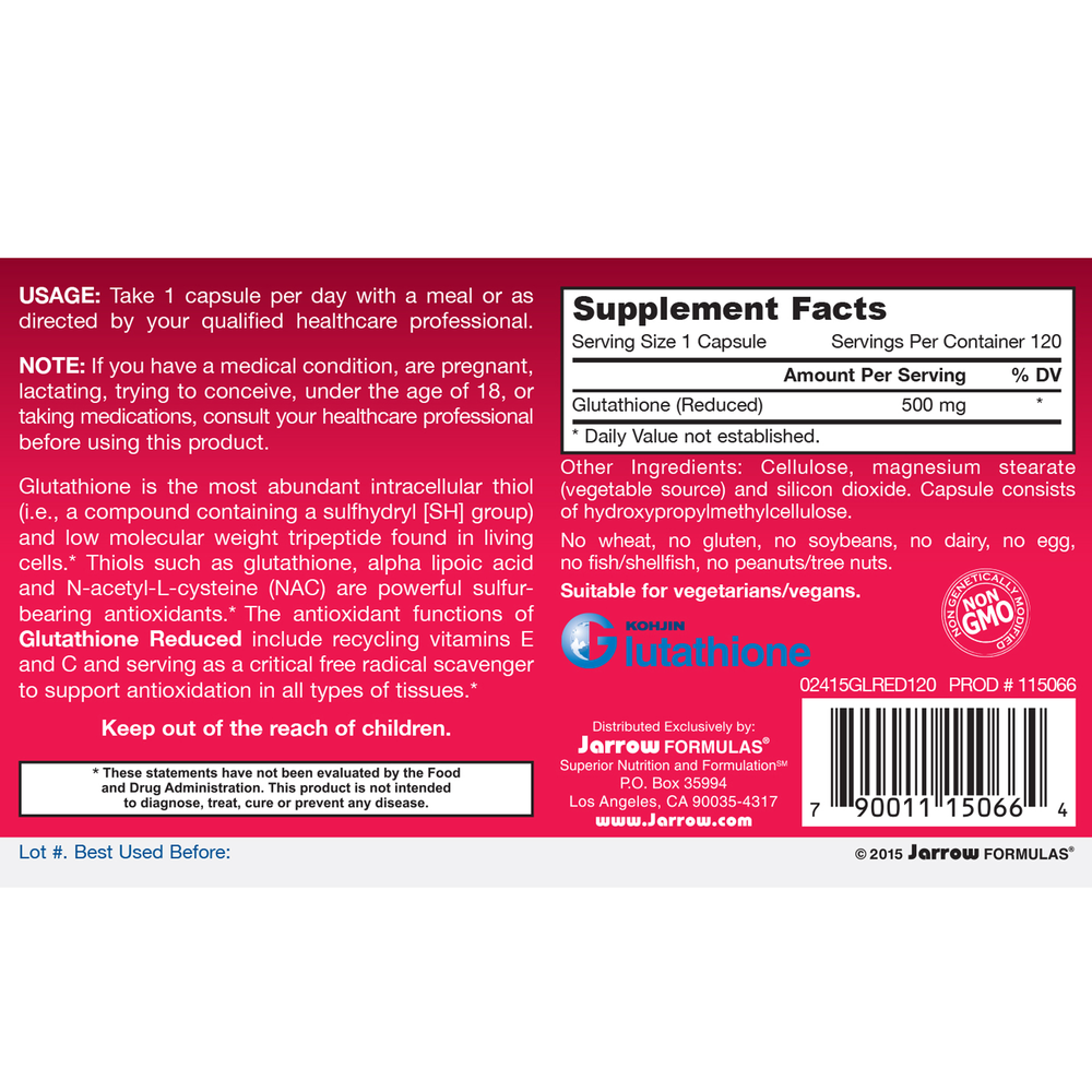 Reduced Glutathione 500mg
