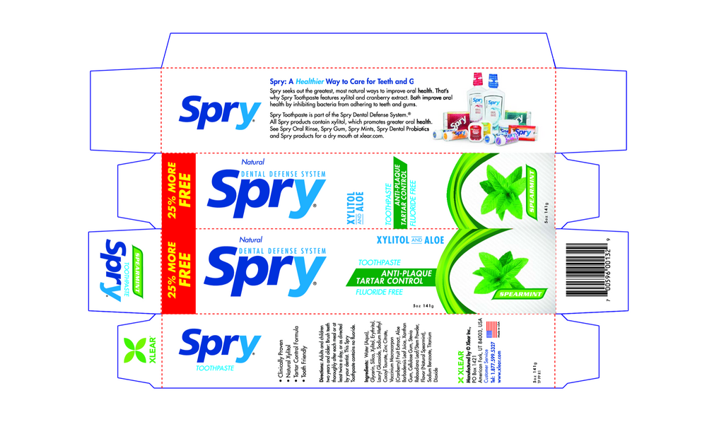 Spearmint Xylitol Toothpaste, Fluoride-Free