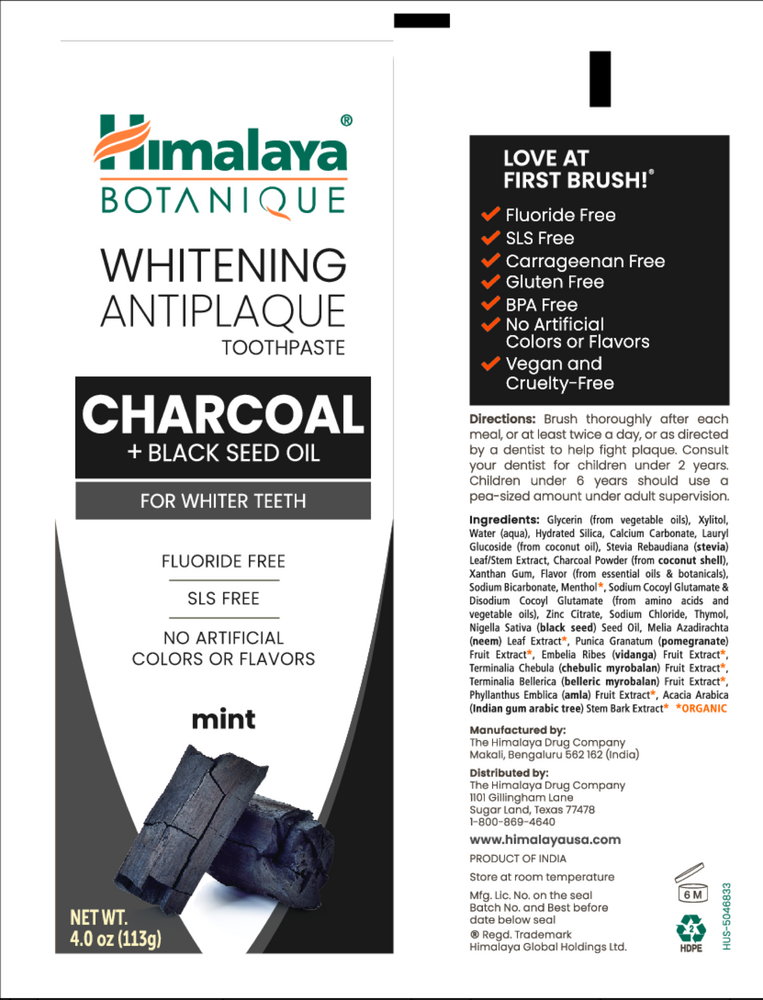 Whitening Antiplaque Charcoal + Black Seed Oil Toothpaste