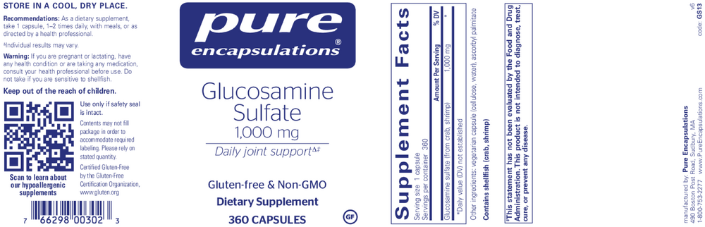 Glucosamine Sulfate 1,000mg