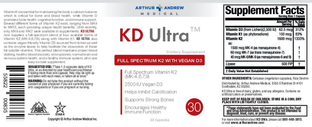 KD Ultra, Full Spectrum K2 and Vegan D3