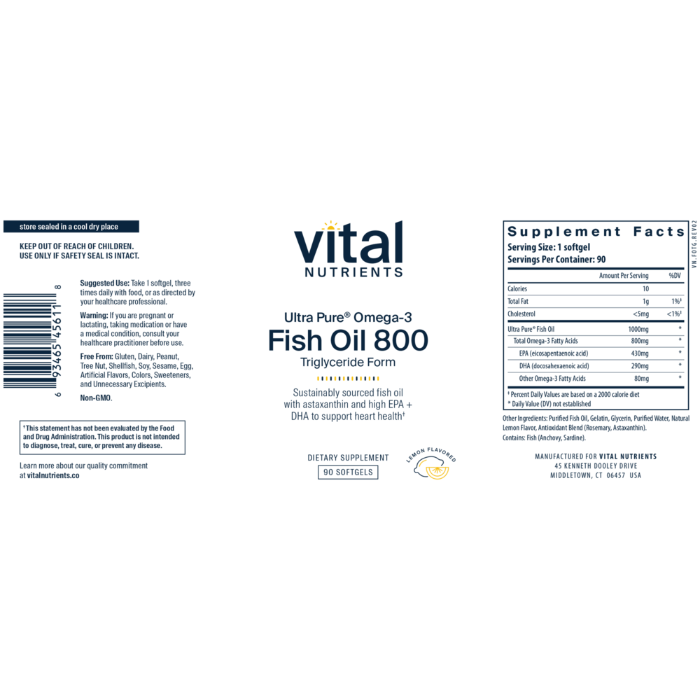 Ultra Pure® Fish Oil 800 TG