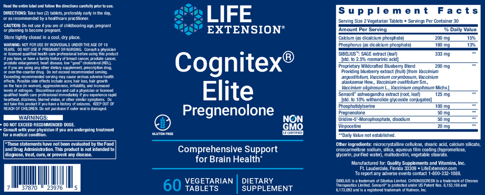 Cognitex Elite Pregnenolone