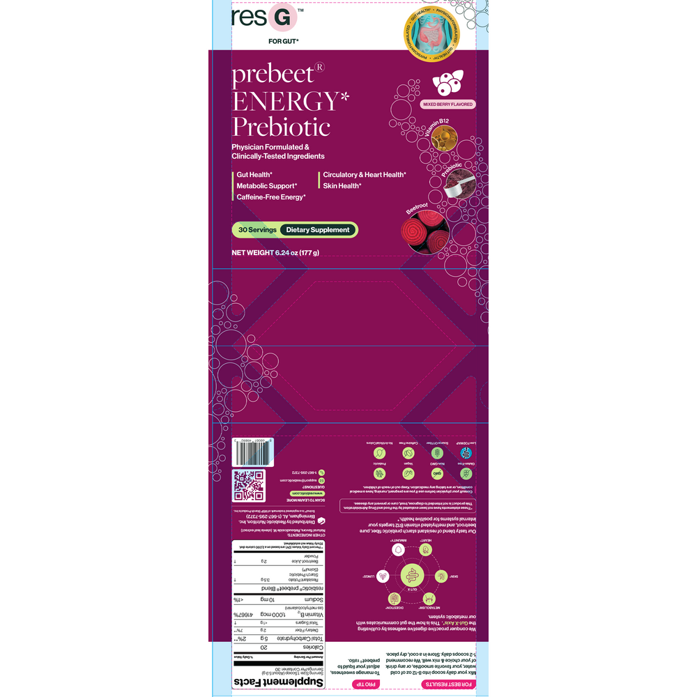 PRO resG prebeet ENERGY Prebiotic 2-Pack of 177 Grams