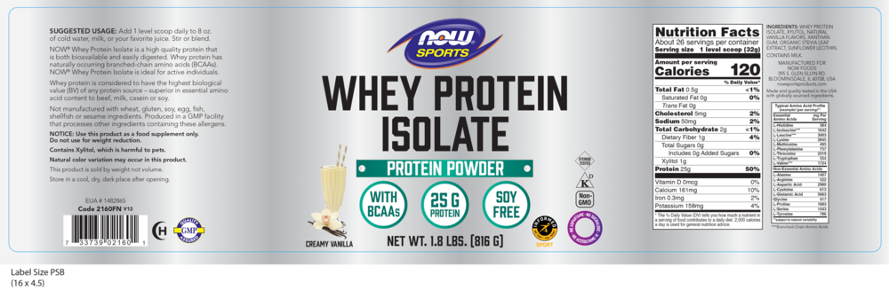 Whey Protein Isolate Vanilla