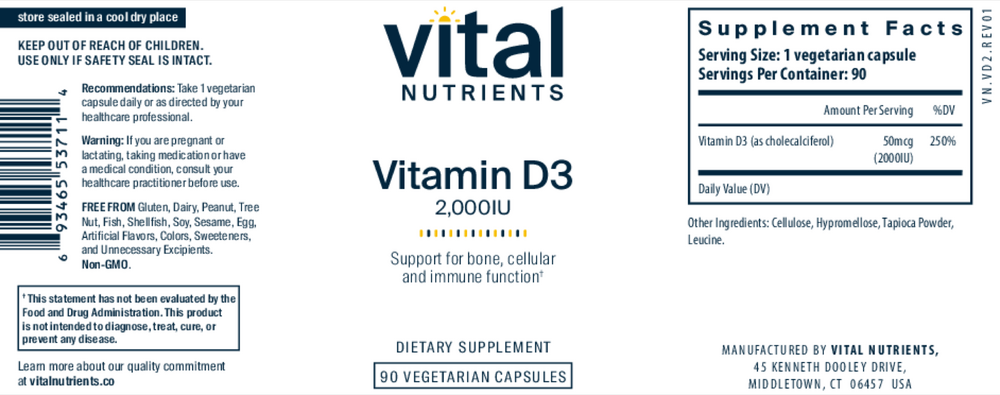 Vitamin D3 2000IU VEG