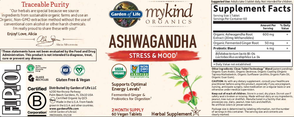 mykind Organics Ashwagandha Stress & Mood