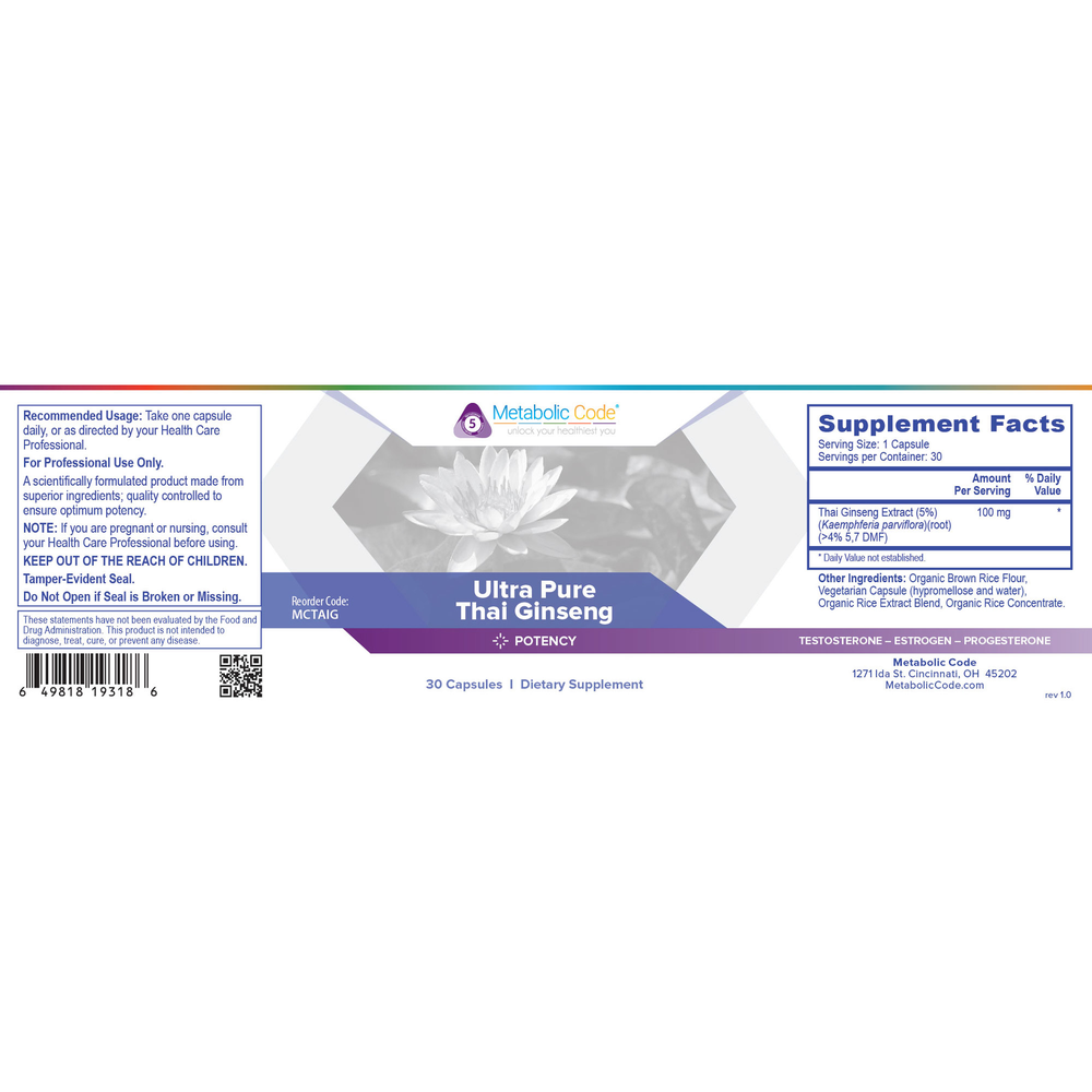 Ultra Pure Thai Ginseng