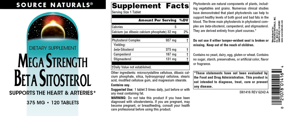 Beta Sitosterol, Mega Strength