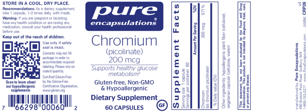 Chromium (Picolinate) 200mcg