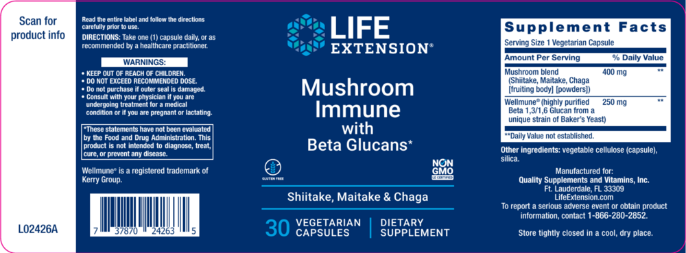Mushroom Immune with Beta Glucans