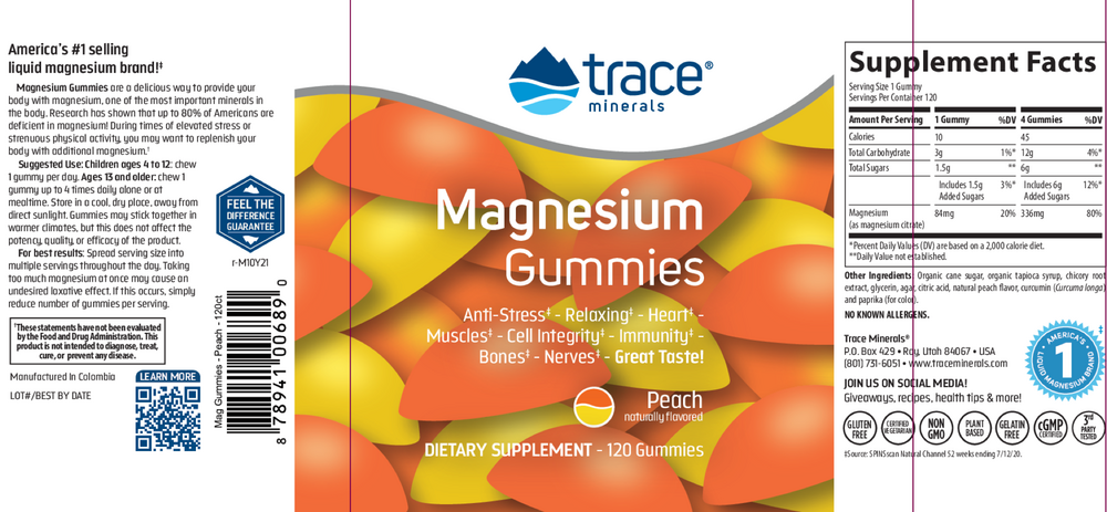 Magnesium Gummies - Peach
