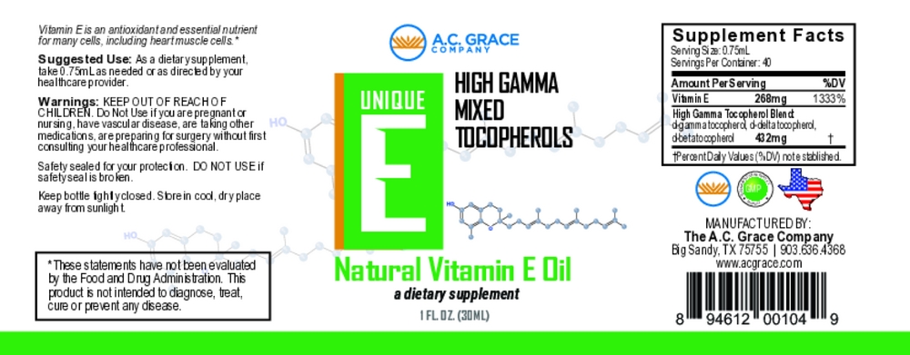 Unique E Tocopherols Oil