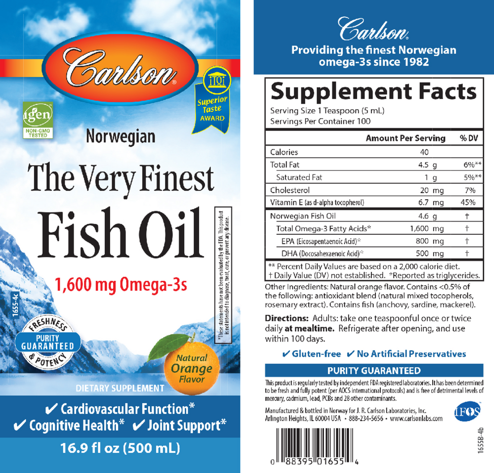 The Very Finest Fish Oil™ Liquid - Orange
