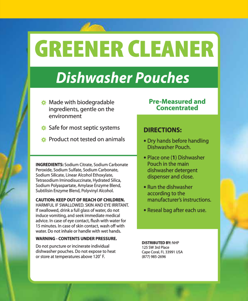Greener Cleaner® Dishwasher Pouches