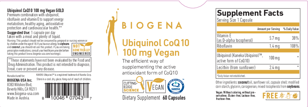 Ubiquinol CoQ10 Vegan GOLD
