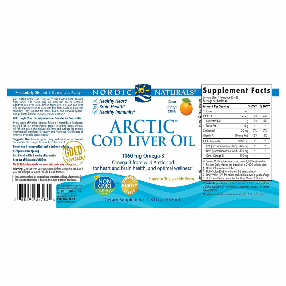 Arctic Cod Liver Oil Orange