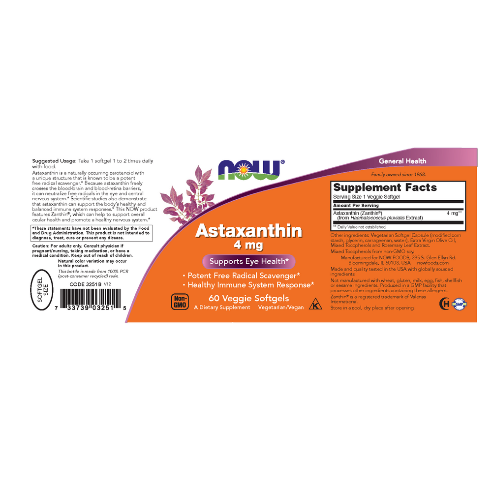 Astaxanthin 4mg Veggie Softgel