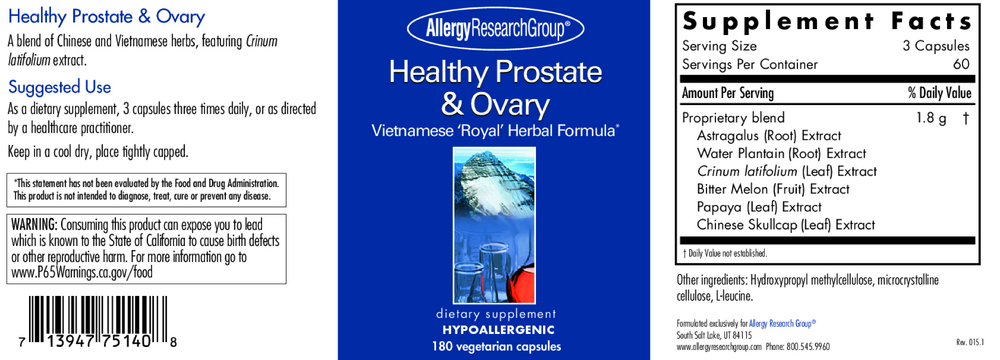 Healthy Prostate and Ovary