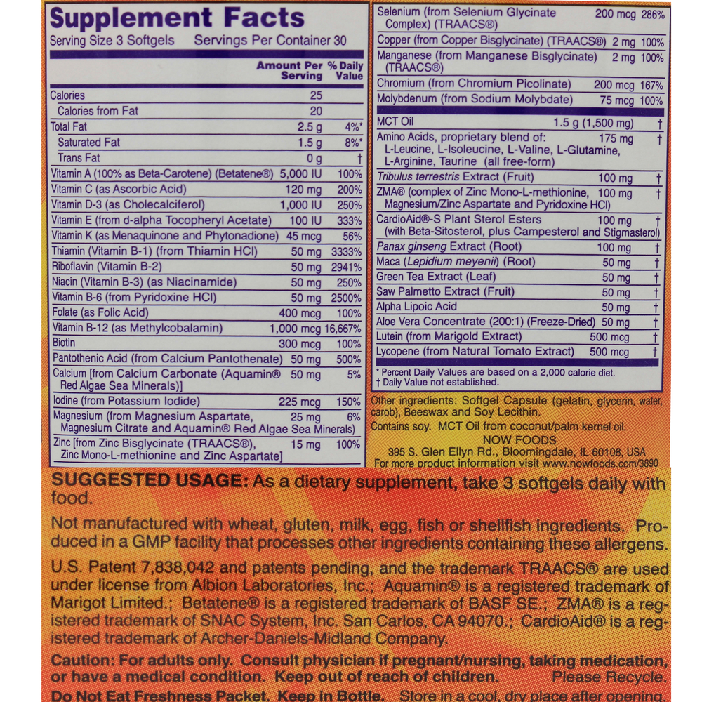 Mens Extreme Sports Multivitamin