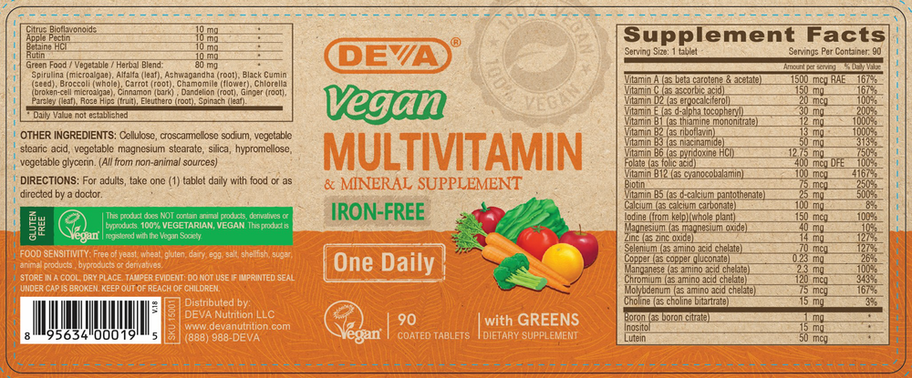 Vegan Multivitamin (Iron-Free)