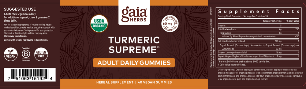Turmeric Supreme Adult Daily Gummies