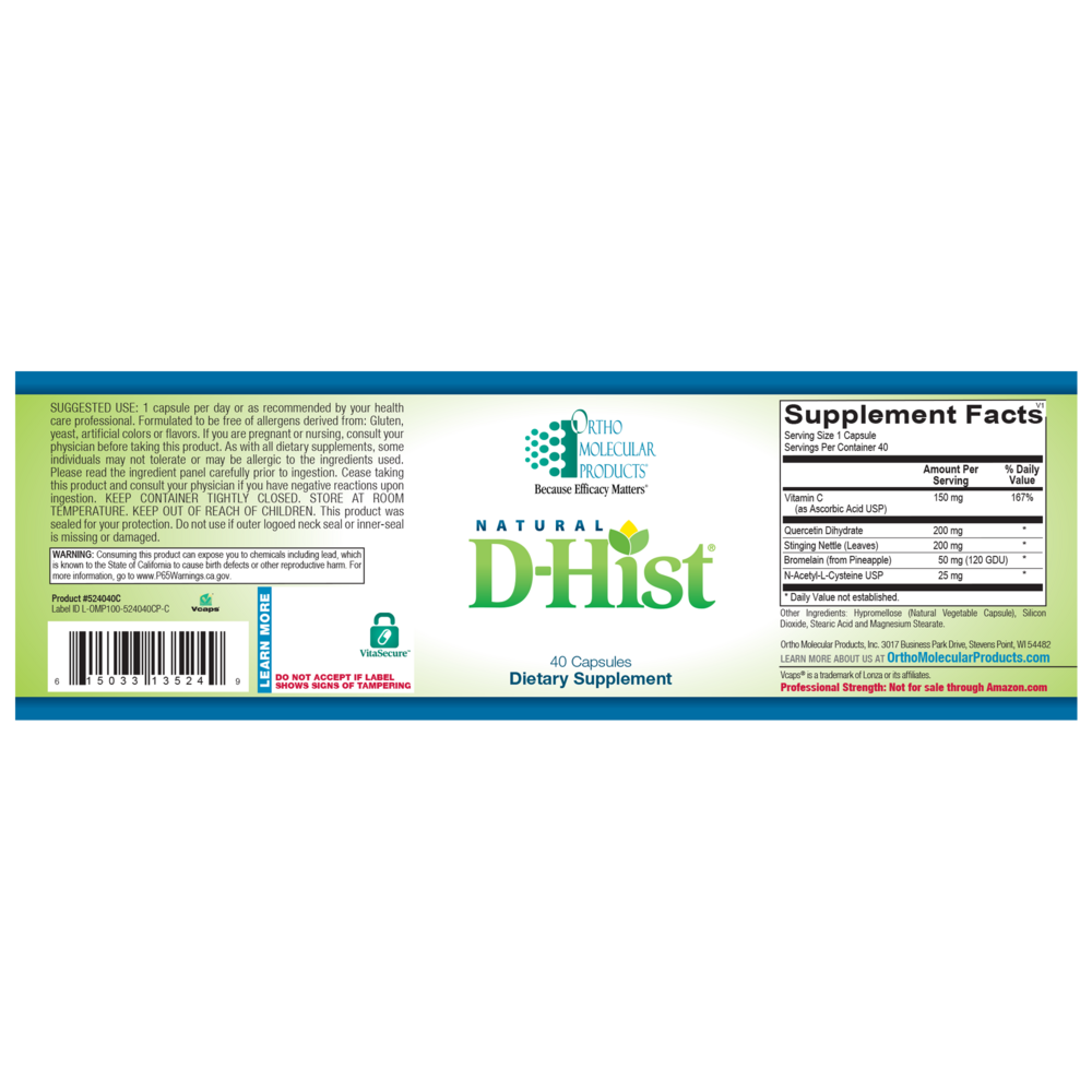 Natural D-Hist (California Only)