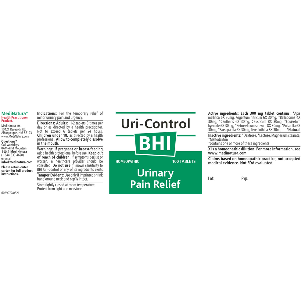 BHI Uri-Control Tablets