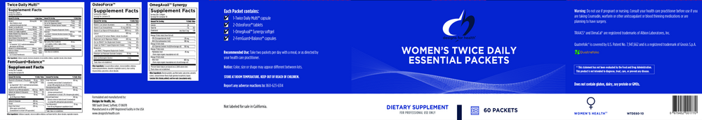 Women's Twice Daily Essential Packets