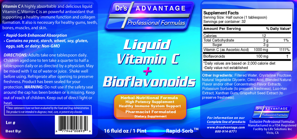 Liquid Vitamin C + Bioflavonoids
