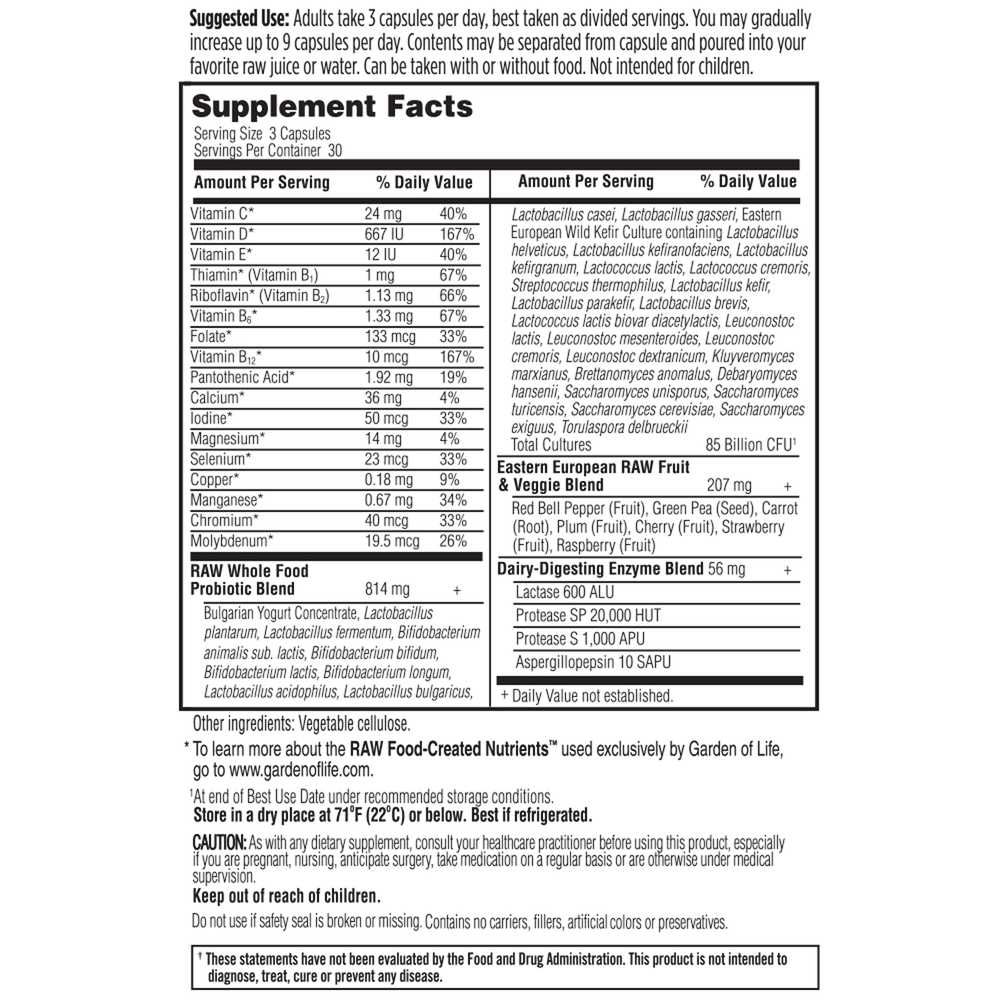 RAW Probiotics Men 50 and Wiser