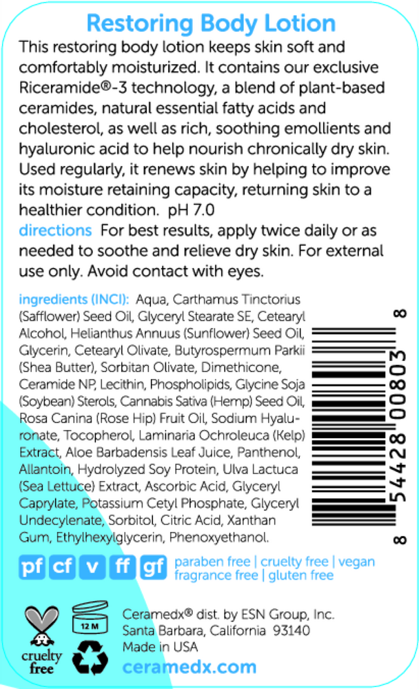 Ceramedx Restoring Body Lotion