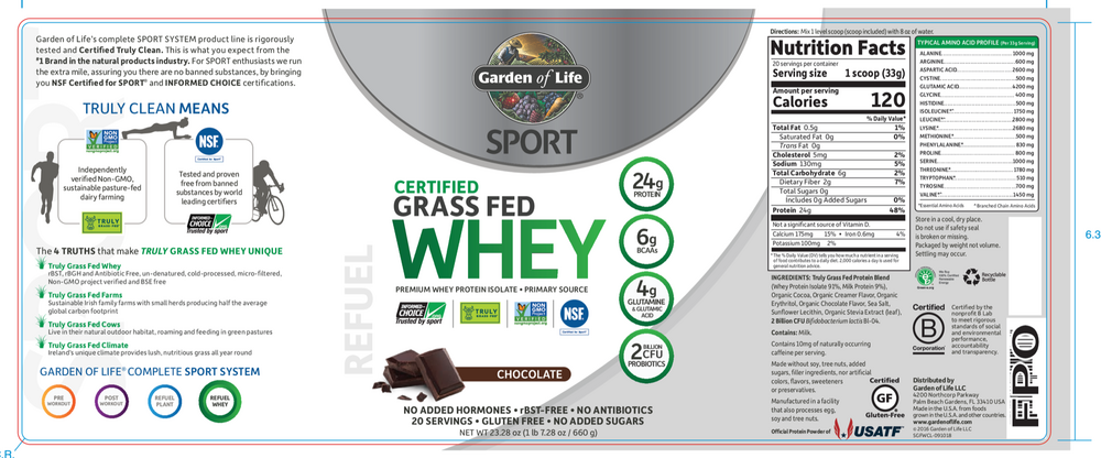 SPORT Grass Fed Whey Protein - Chocolate