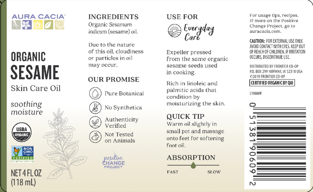 Sesame Organic Skn Care Oil