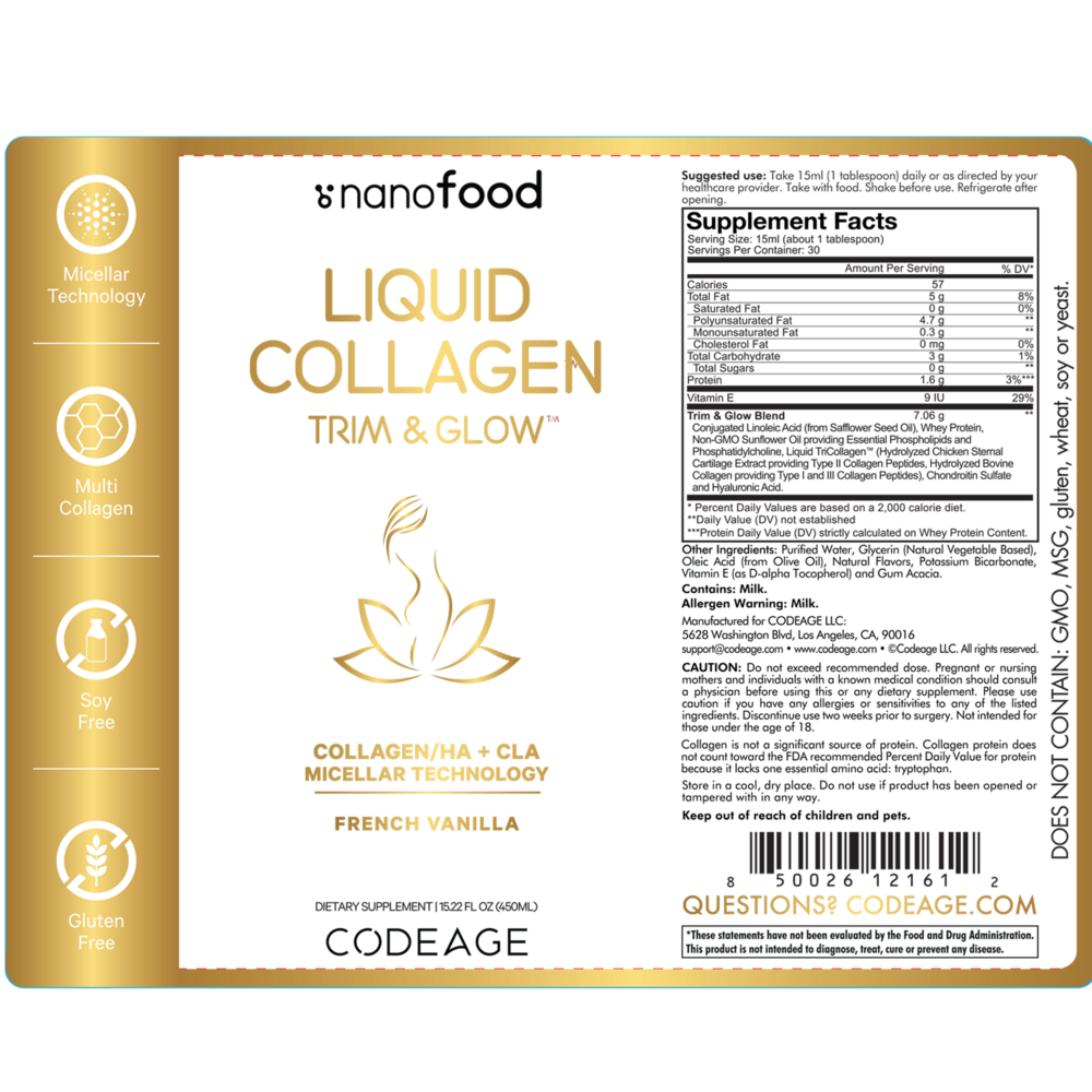 Collagen/HA + CLA - Vanilla Liquid