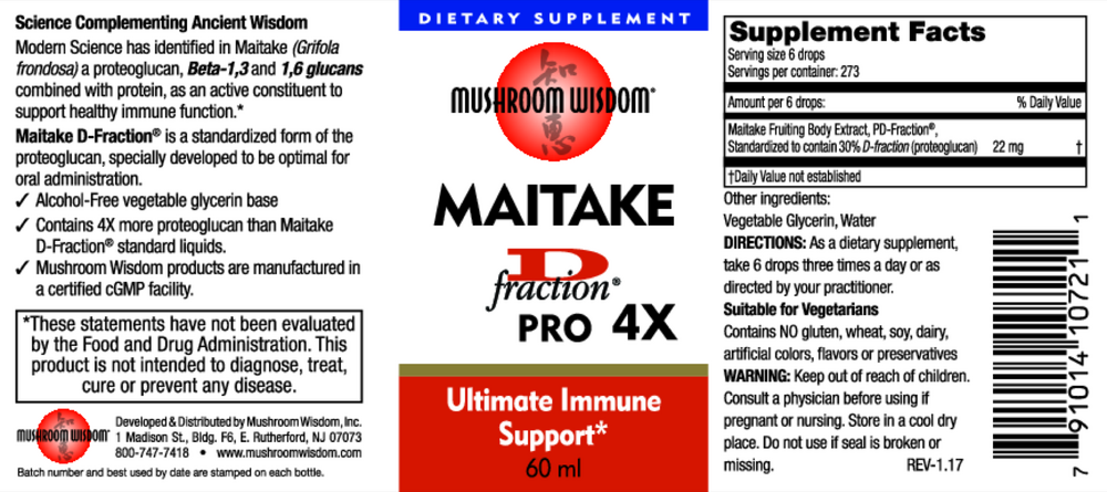 Pro Maitake D-Fraction 4X Liquid