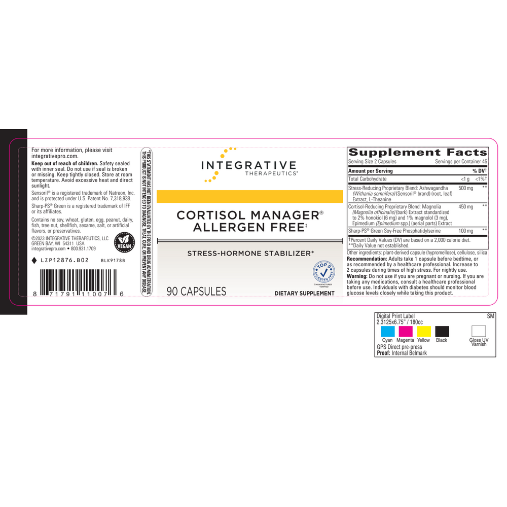Cortisol Manager® Allergen Free