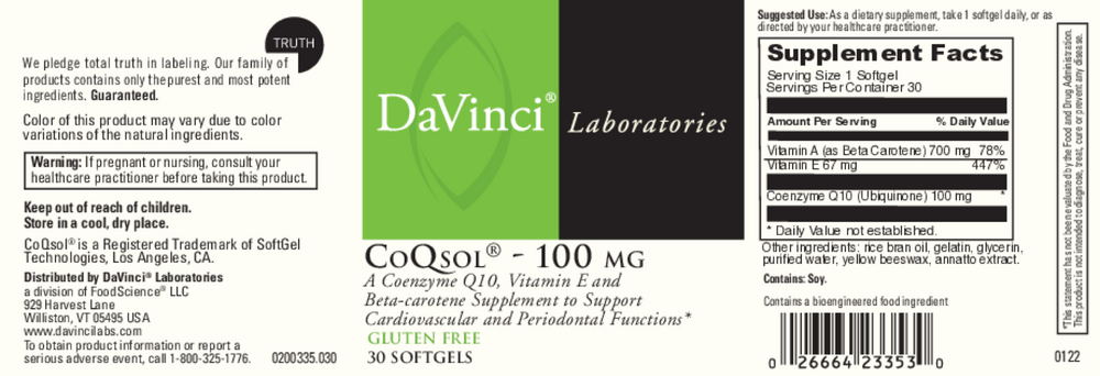 CoQsol 100mg