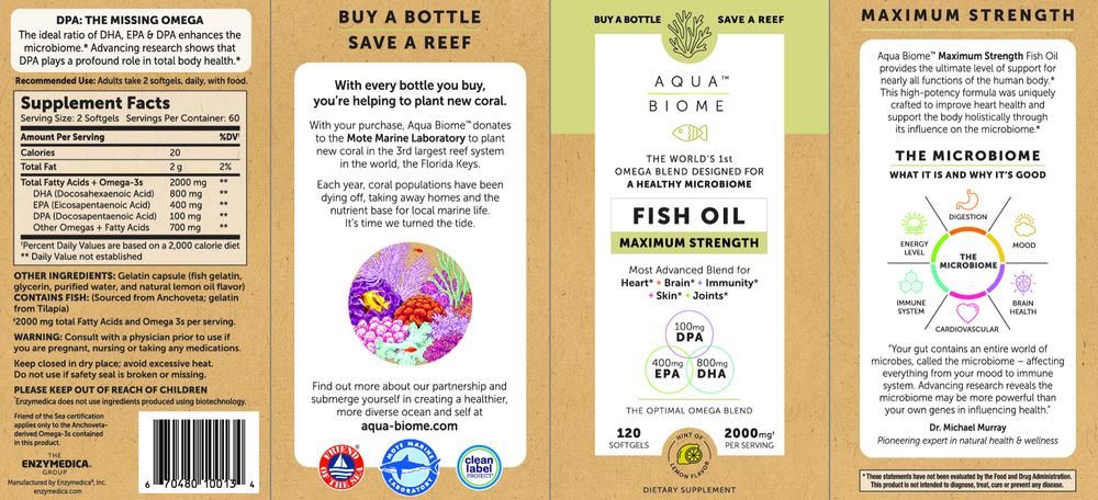 Aqua Biome™ Fish Oil Maximum Strength