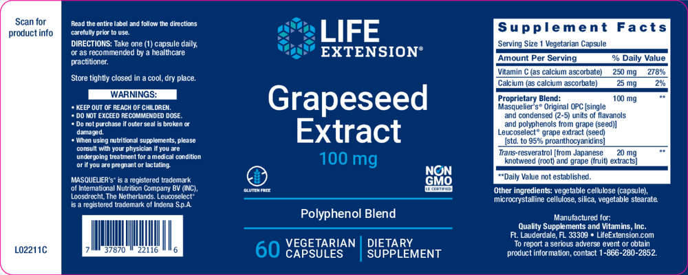 Grapeseed Extract 100 mg