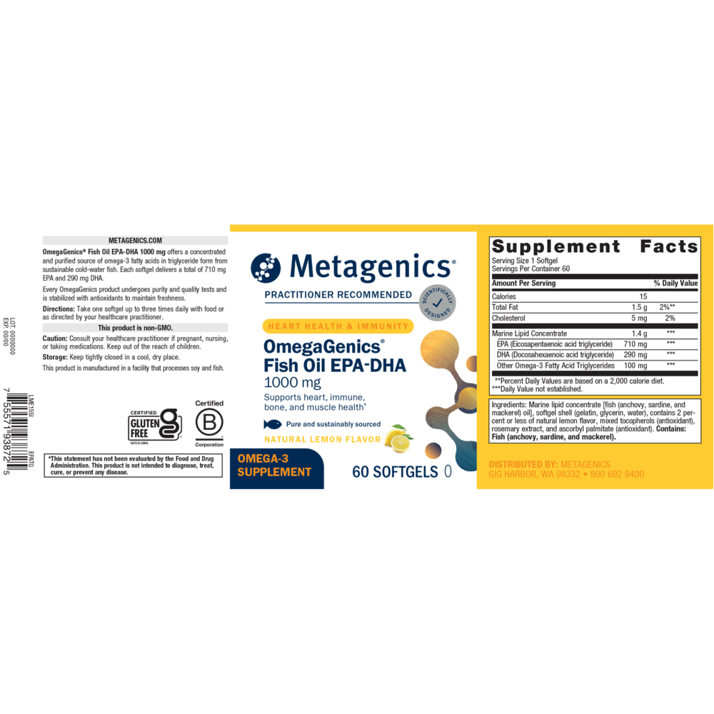OmegaGenics EPA-DHA 1000 Fish Oil