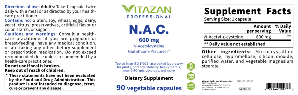 N.A.C. 600mg