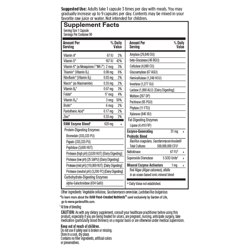 RAW Enzymes Women 50 and Wiser