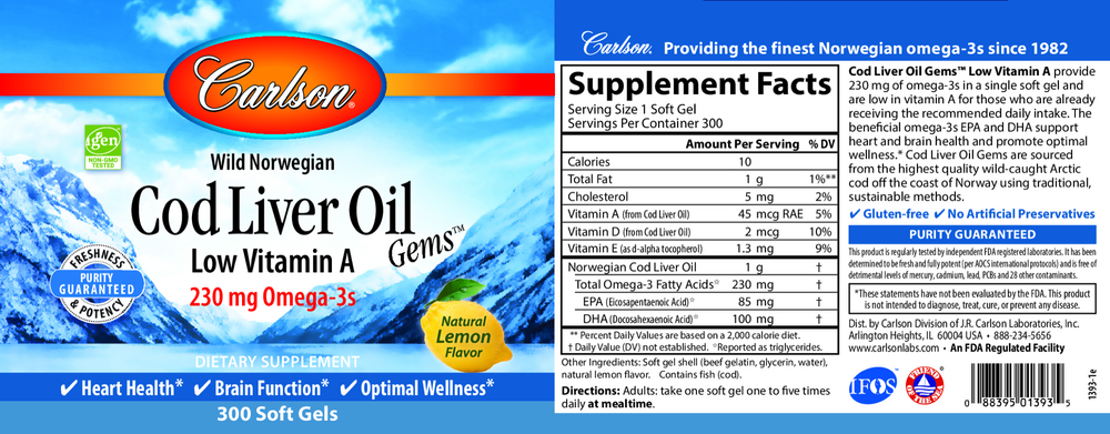 Cod Liver Oil Low Vitamin