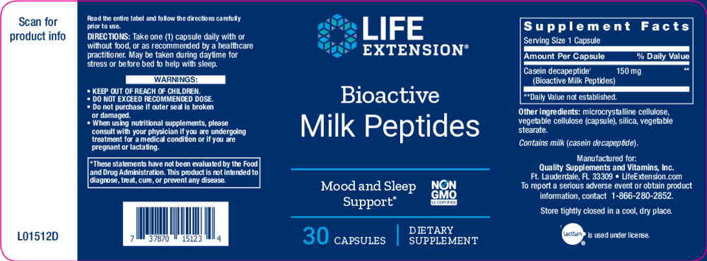 Bioactive Milk Peptides