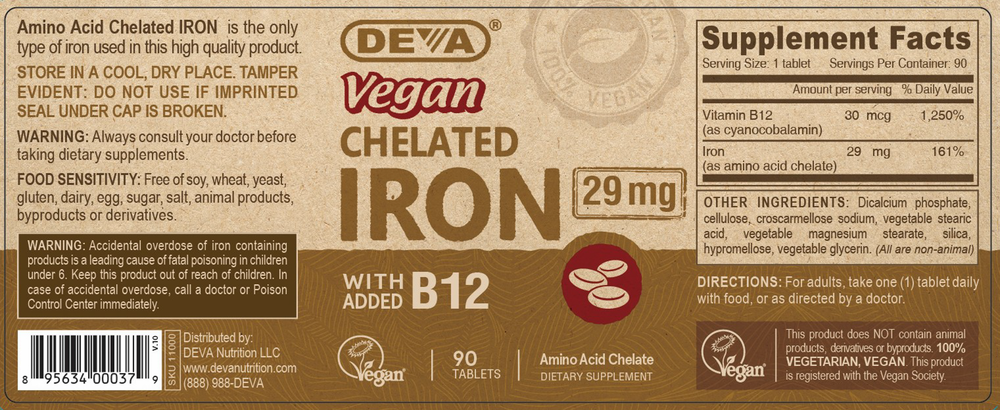 Vegan Chelated Iron 29mg