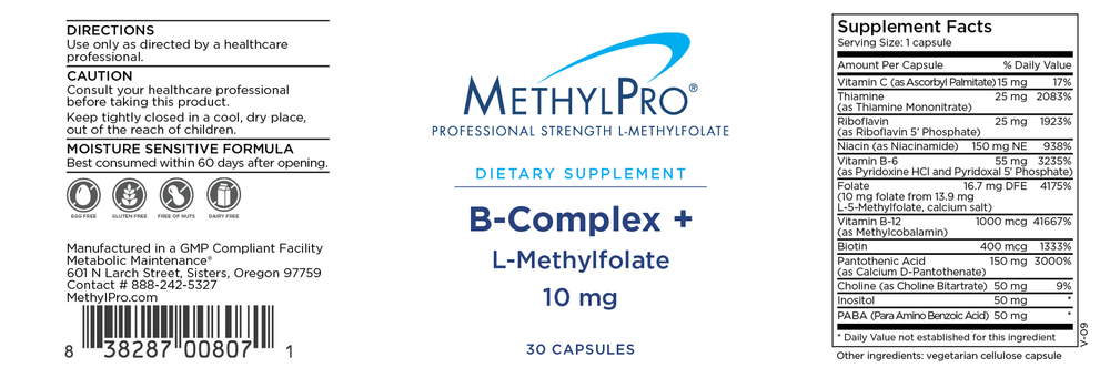 B-Complex + 10 mg L-Methylfolate